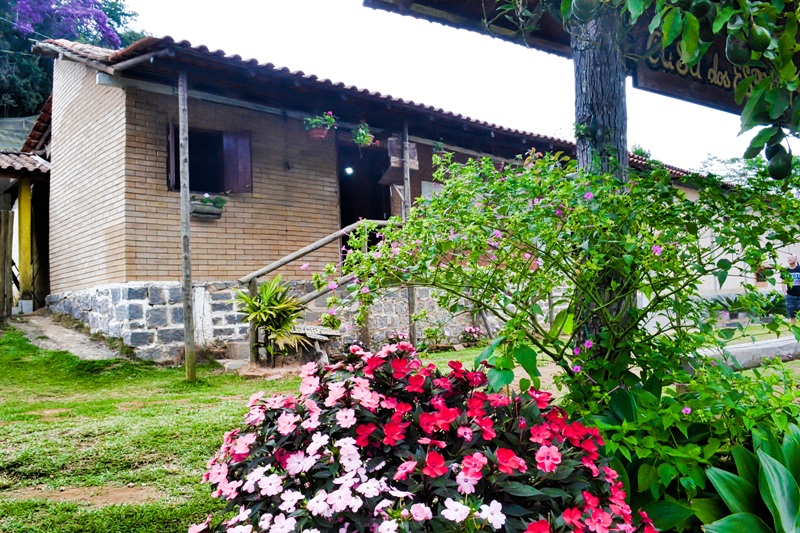 foto-demonstra-frente-da-casa-dos-espumantes-no-circuito-caravaggio-com-diversas-flores-cooloridas-nas-cores-roxa-rosa-claro-e-escuro